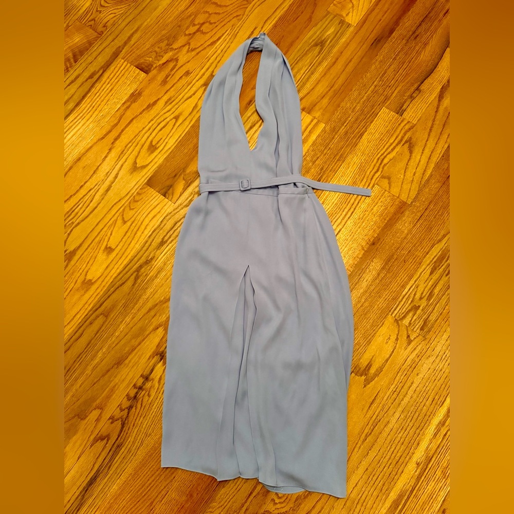 Baby blue Gucci Size 6 halter backless midi dress